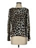 Banana Republic 100% Polyester Animal Print Silver Long Sleeve Blouse Size S - photo 1