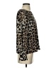 Banana Republic 100% Polyester Animal Print Silver Long Sleeve Blouse Size S - photo 4