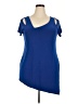 Sympli 100% Polyester Blue Short Sleeve Top Size 14 - photo 1
