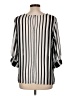 Worthington 100% Polyester Stripes Silver 3/4 Sleeve Blouse Size L - photo 2