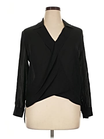 L'Agence Long Sleeve Silk Top (view 1)