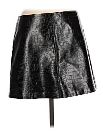 MNG Faux Leather Skirt (view 1)