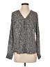 Express 100% Polyester Gray Long Sleeve Blouse Size S - photo 1