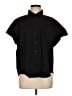 SPANX Solid Black Short Sleeve Blouse Size M - photo 1