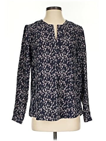 Garnet Hill Long Sleeve Silk Top (view 1)
