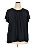 CeCe Black Short Sleeve Blouse Size 2X - photo 1