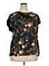 DR2 100% Polyester Black Short Sleeve Blouse Size XXL - photo 1