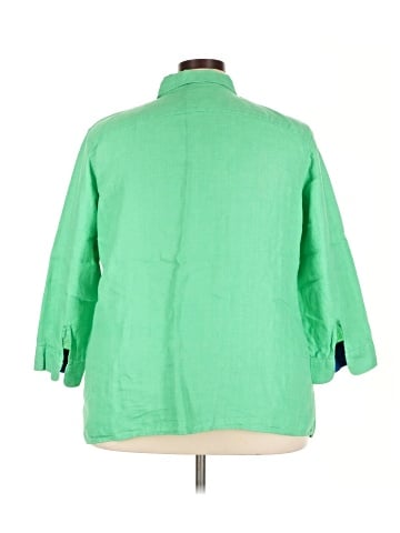 Lauren by Ralph Lauren 3/4 Sleeve Button-Down Shirt (view 2)