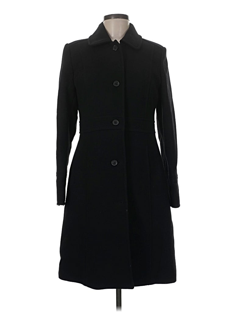 Pre-owned Jcrew Wool Coat In Black