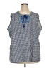 Basic Editions 100% Polyester Blue Sleeveless Blouse Size 2X - photo 1