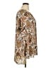 DR2 100% Polyester Paisley Brown Short Sleeve Blouse Size 1X - photo 4