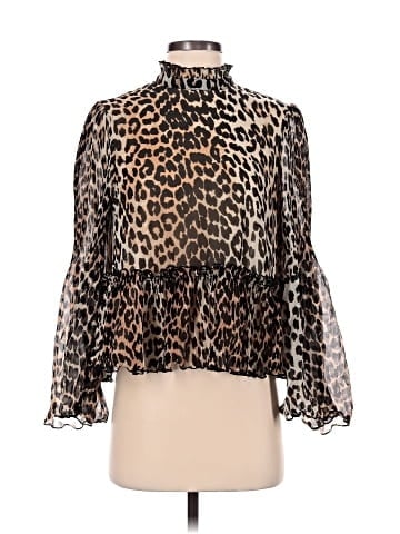 Ganni Long Sleeve Blouse (view 1)