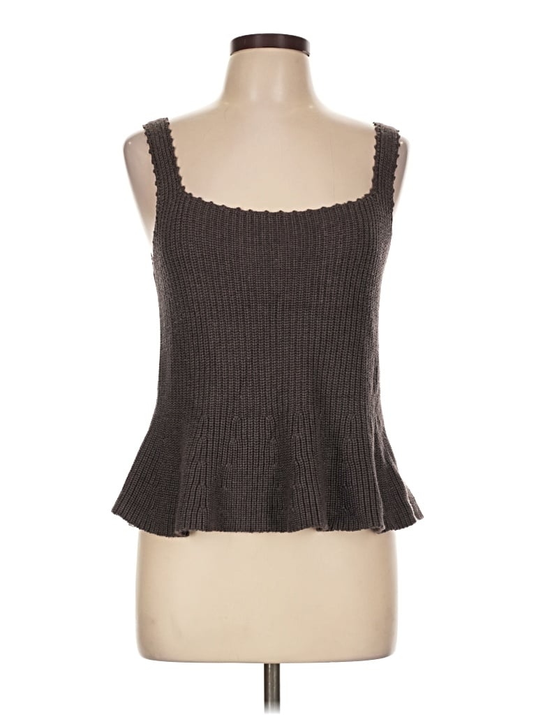 Pre-owned Heartloom Sleeveless Top Brown Strapless Neckline Tops