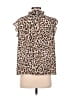 J.Crew 100% Polyester Animal Print Brown Sleeveless Blouse Size M - photo 2