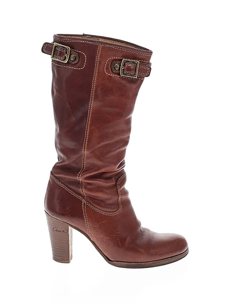 Pre-owned Coach Boots In Brown