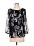 Rafaella 100% Polyester Black 3/4 Sleeve Blouse Size M - photo 1