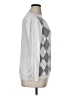 Basic Editions 100% Cotton Argyle Silver White Pullover Sweater Size XL - photo 4