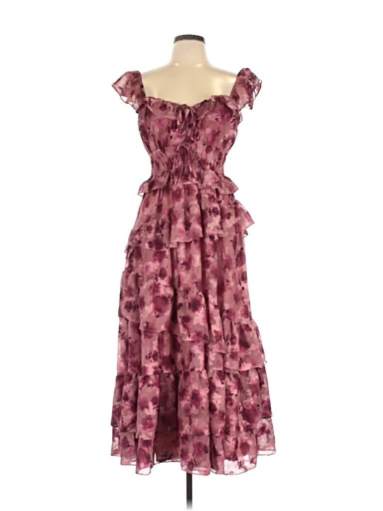 Pre-owned Storia Cocktail Dress In Burgundy