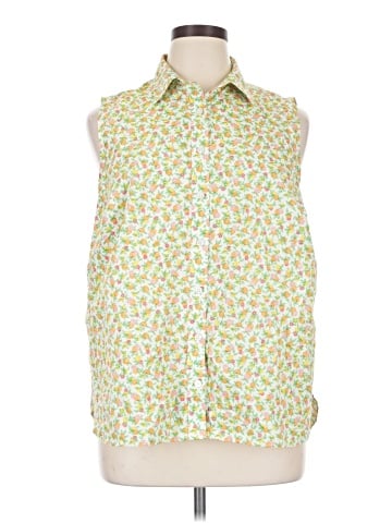 Lands' End Sleeveless Button-Down Shirt (view 1)