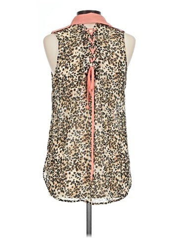 Pearl Sleeveless Button-Down Shirt (view 2)