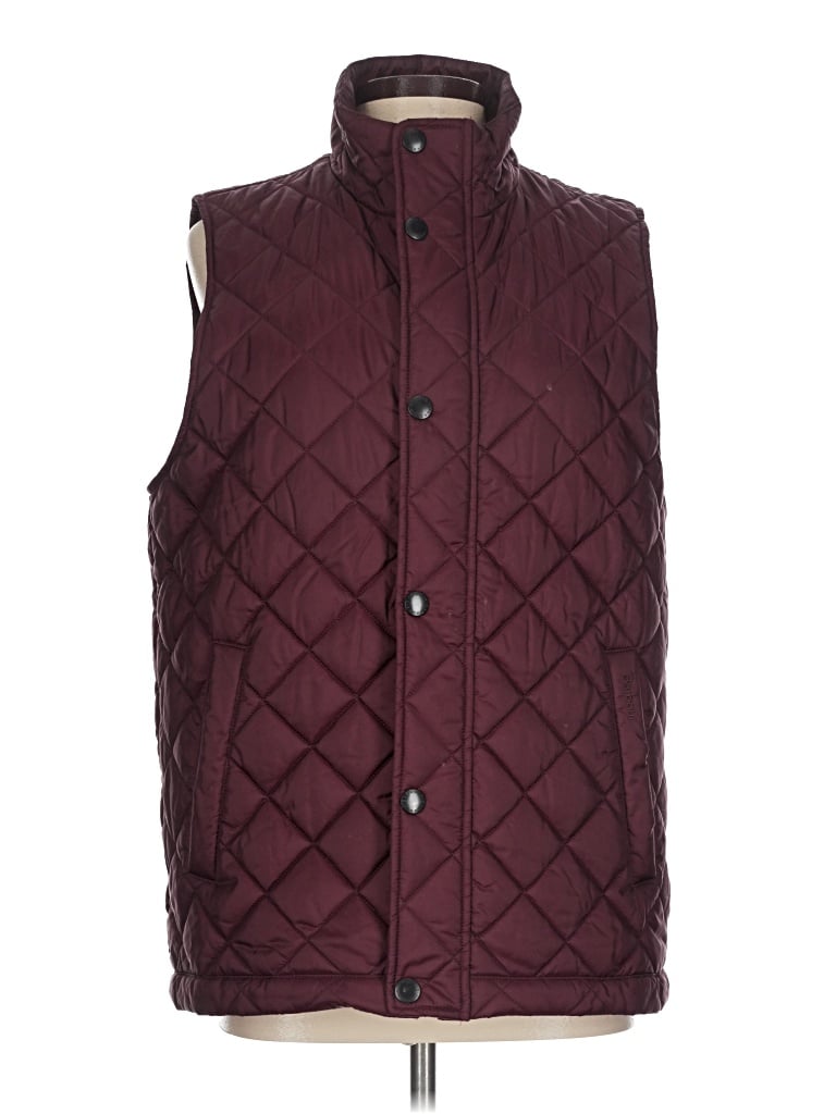 Pre-owned Barbour Vest In Burgundy