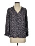 DR2 100% Rayon Floral Blue 3/4 Sleeve Blouse Size S - photo 1