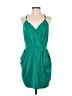 BCBGeneration Solid Teal Cocktail Dress Size M - photo 1