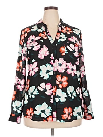 Candie's Long Sleeve Blouse (view 1)