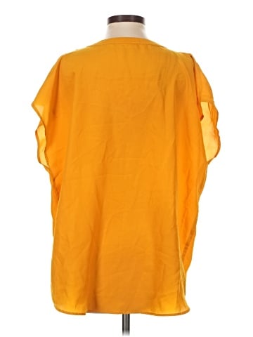 New York & Company Short Sleeve Blouse (view 2)