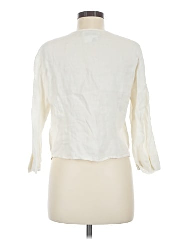 Flax 3/4 Sleeve Button-Down Shirt (view 2)