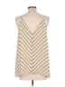 Ann Taylor LOFT 100% Polyester Gold Sleeveless Top Size L - photo 2
