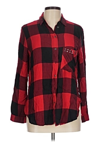 Zara Basic Long Sleeve Button-Down Shirt (view 1)