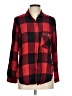 Zara Basic Plaid Red Long Sleeve Button-Down Shirt Size L - photo 1