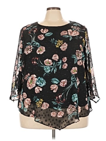 Roz & Ali 3/4 Sleeve Blouse (view 1)