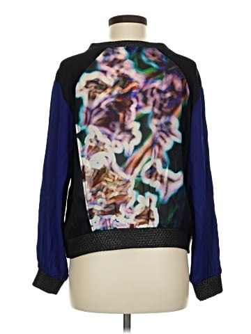 Milly Long Sleeve Silk Top (view 2)