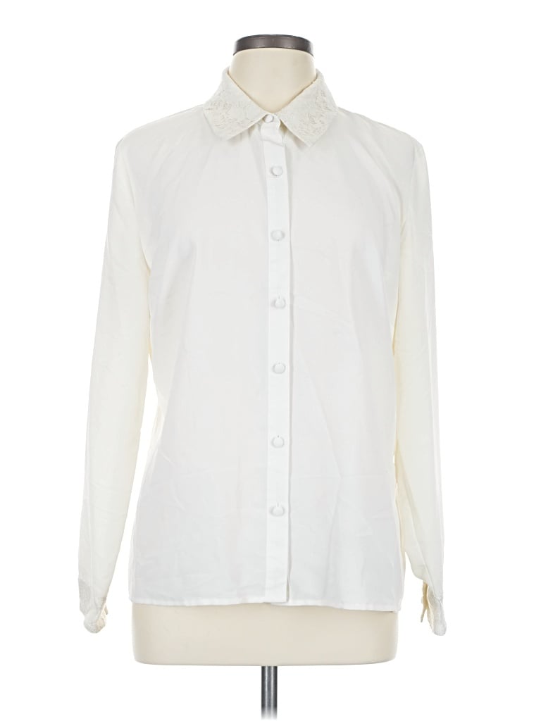 Pre-owned Elementz Long Sleeve Blouse In Ivory