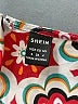 Shein 100% Polyester Print Red Casual Dress Size 4 - photo 7