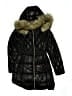 MICHAEL Michael Kors 100% Polyester Checkered-gingham Color Block Chevron-herringbone Solid Brown Black Coat Size 14 - photo 1
