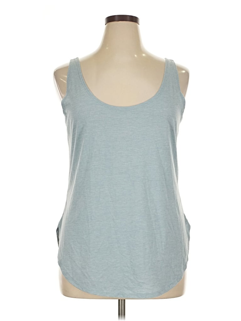 Pre-owned Next Level Apparel Tank Top Blue Strapless Neckline Tops