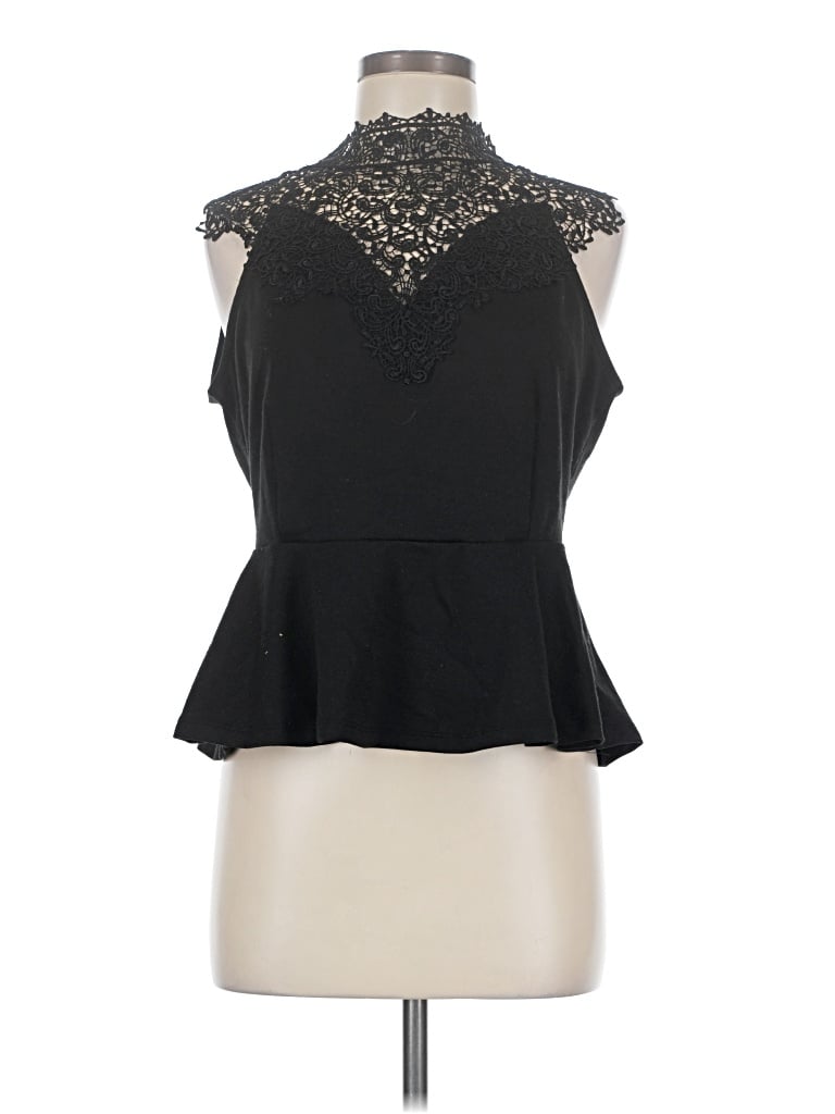 Pre-owned Iris Sleeveless Blouse In Black