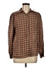 Max Studio Plaid Brown Long Sleeve Button-Down Shirt Size M - photo 1