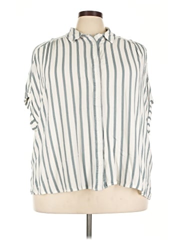 Lane Bryant 3/4 Sleeve Button-Down Shirt (view 1)