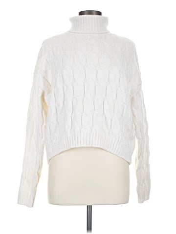 Pink Rose Turtleneck Sweater (view 1)