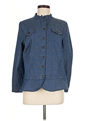 Nina Leonard Denim Jacket (view 1)