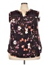 Daniel Rainn Floral Black Sleeveless Blouse Size 3X - photo 1