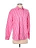 Talbots 100% Cotton Stripes Pink Long Sleeve Button-Down Shirt Size M (petite) - photo 1