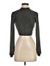 BCBGeneration Gray Long Sleeve Top Size S - photo 1