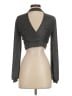 BCBGeneration Gray Long Sleeve Top Size S - photo 2