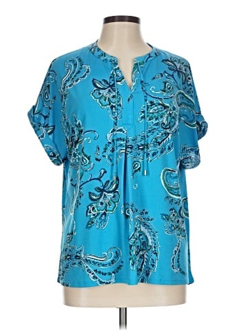 Dana Buchman Short Sleeve Blouse (view 1)