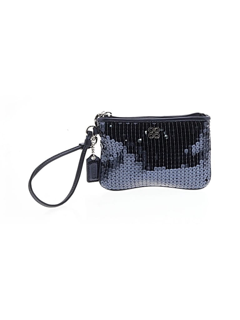 Pre-owned Coach Wristlet In Blue